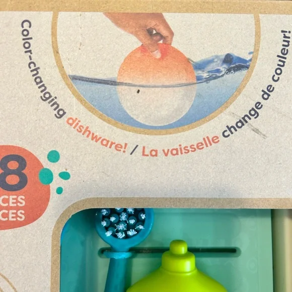 B. toys Running Water Play Sink Splash-n-Scrub Sink Kids Kitchen Box - Picture 2 of 6